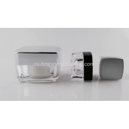 Мини-косметический контейнер Square Cube Acrylic Jar